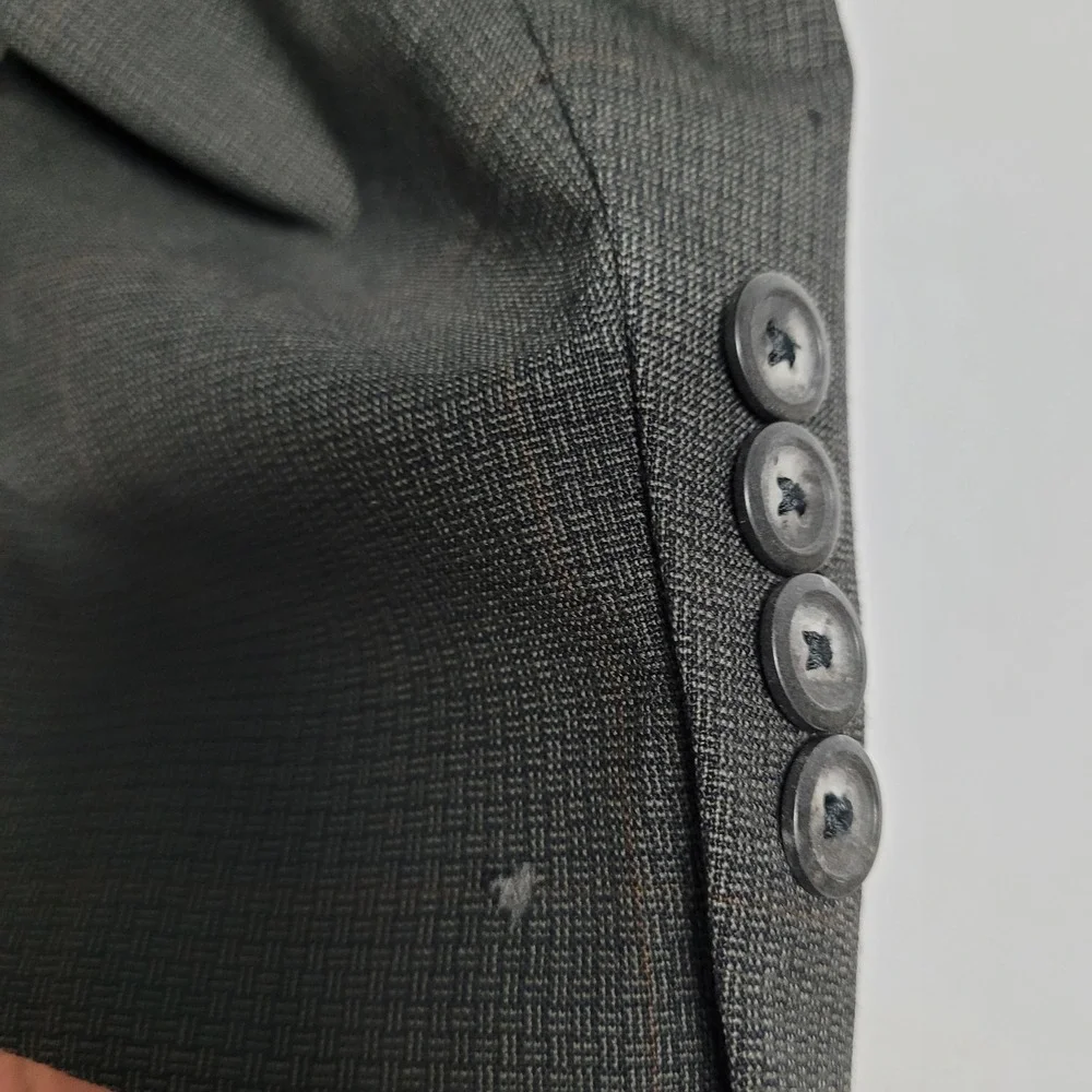 Men's double breasted blazer in black by portfolio  by Perry Ellis